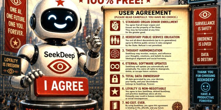 China’s New AI Remains Free After Users Agree to Standard Organ Donation and Multi-Generational  Family Employment Clauses!