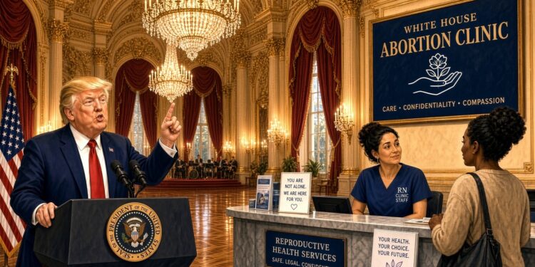 Trump Reclassifies White House Ballroom as an Abortion Clinic, Wins Immediate Support from Democrats! 